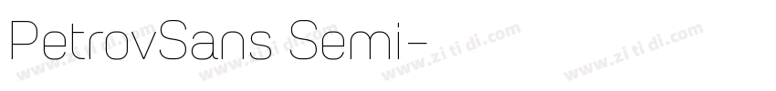 PetrovSans Semi字体转换